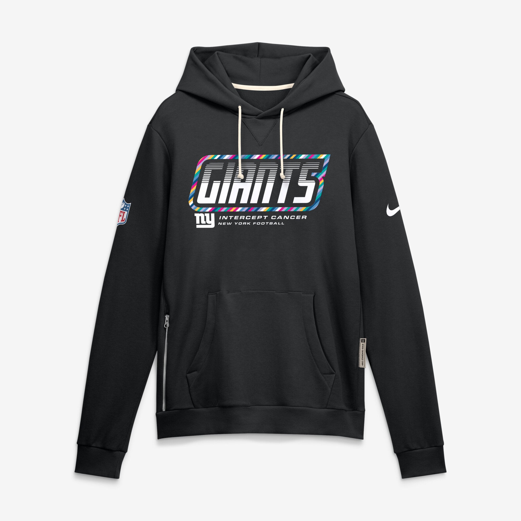 Sweat à capuche Nike noir pour homme, New York Giants 2026 NFL Crucial Catch Sideline Standard Issue Dri-FIT