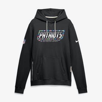 Men's Nike Black New England Patriots 2026 NFL Crucial Catch Sideline Standard Issue Dri-FIT Pullover Hoodie