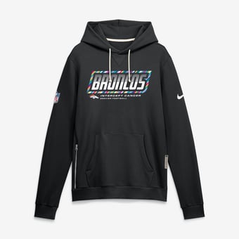 Men's Nike Black Denver Broncos 2026 NFL Crucial Catch Sideline Standard Issue Dri-FIT Pullover Hoodie