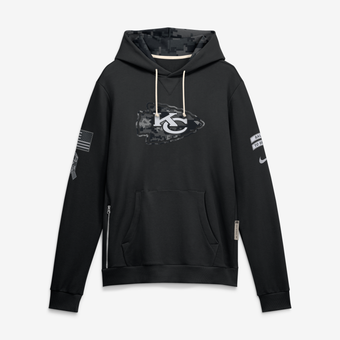 Men's Nike  Black Kansas City Chiefs 2026 Salute to Service Sideline Dri-FIT Pullover Hoodie