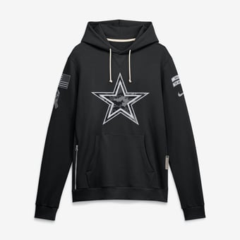Men's Nike  Black Dallas Cowboys 2026 Salute to Service Sideline Dri-FIT Pullover Hoodie