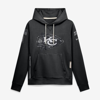Women's Nike  Black Kansas City Chiefs 2026 Salute to Service Sideline Dri-FIT Pullover Hoodie