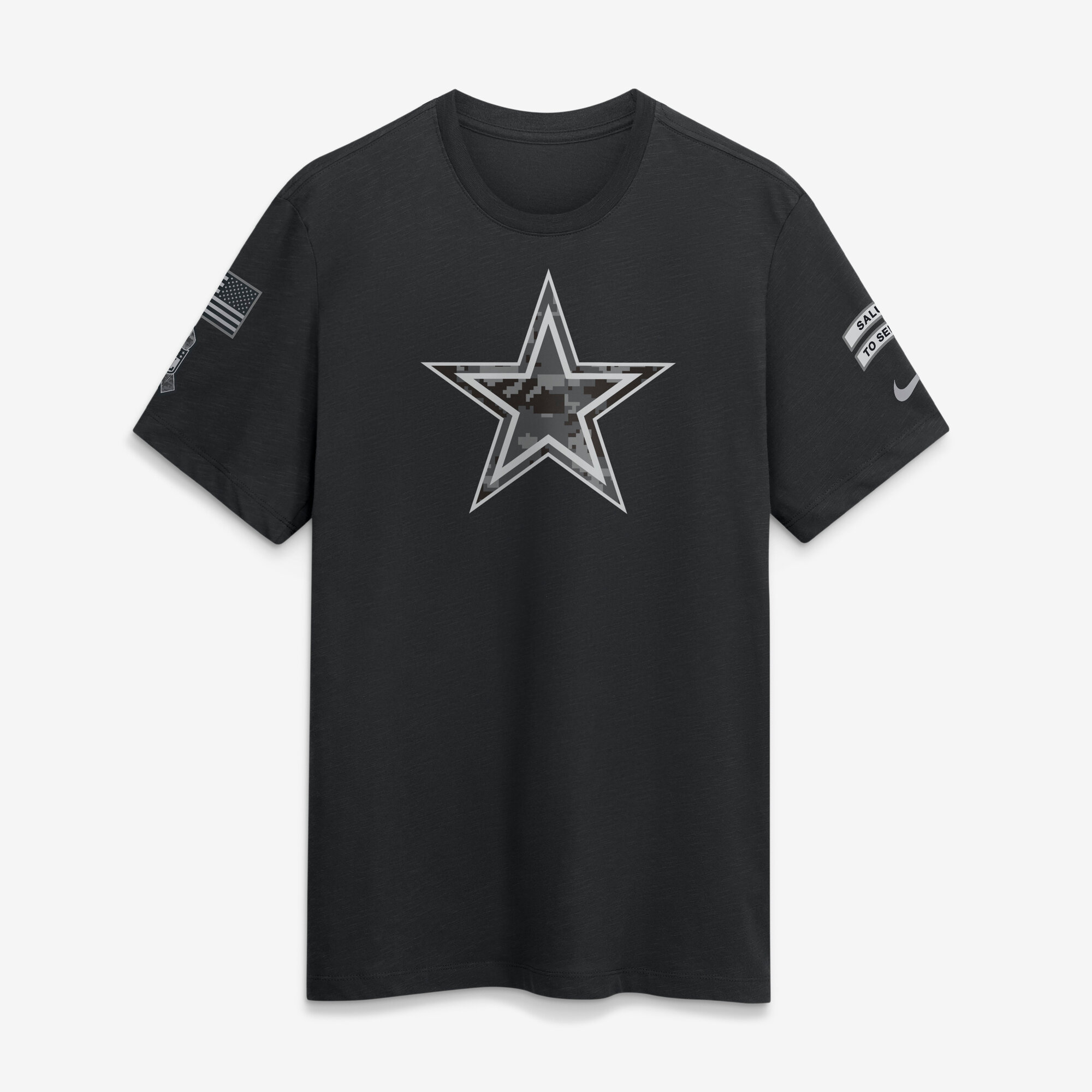 Men's Nike Black Dallas Cowboys 2026 Salute to Service Slub T-Shirt