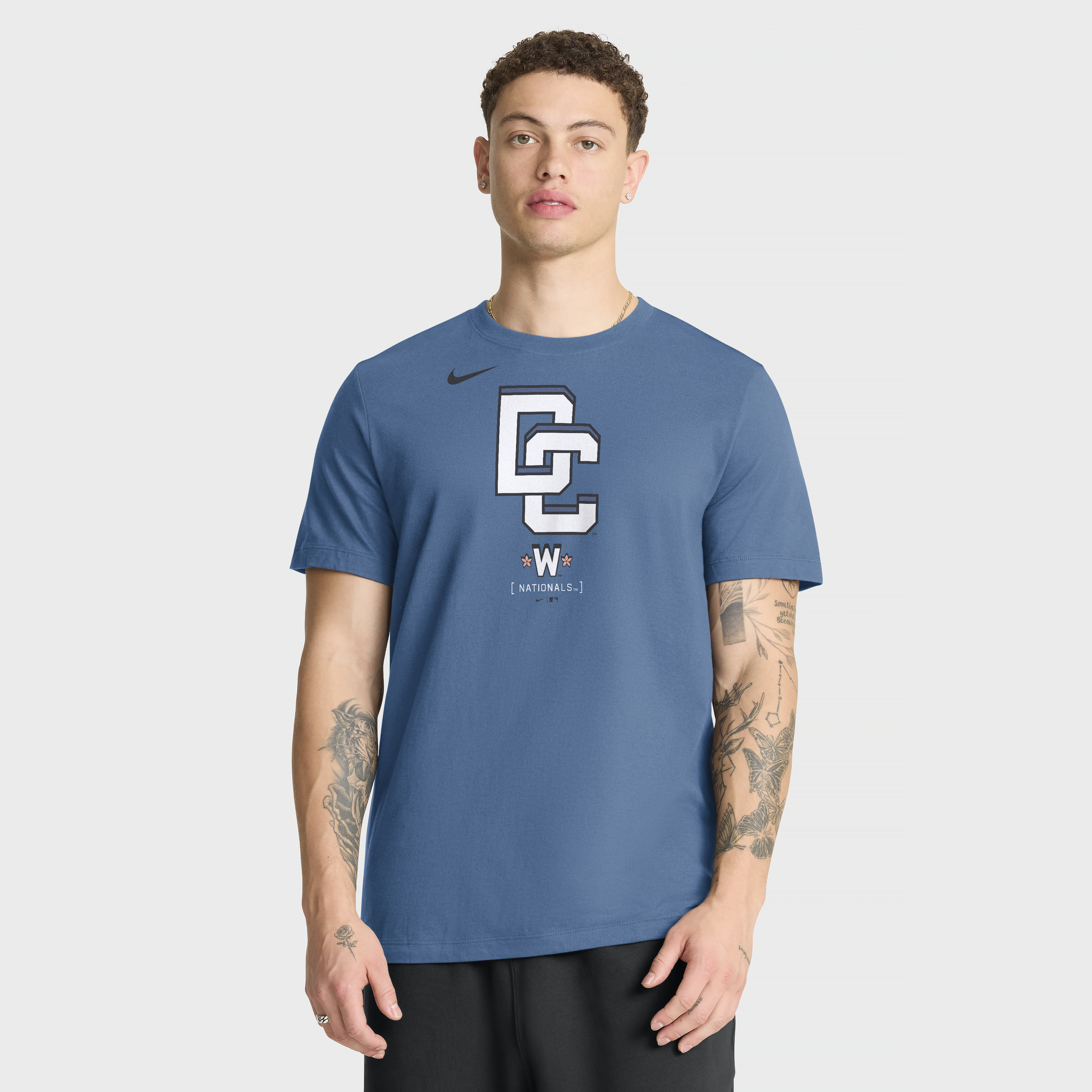 Men's Nike Navy Washington Nationals City Connect Large Logo T-Shirt
