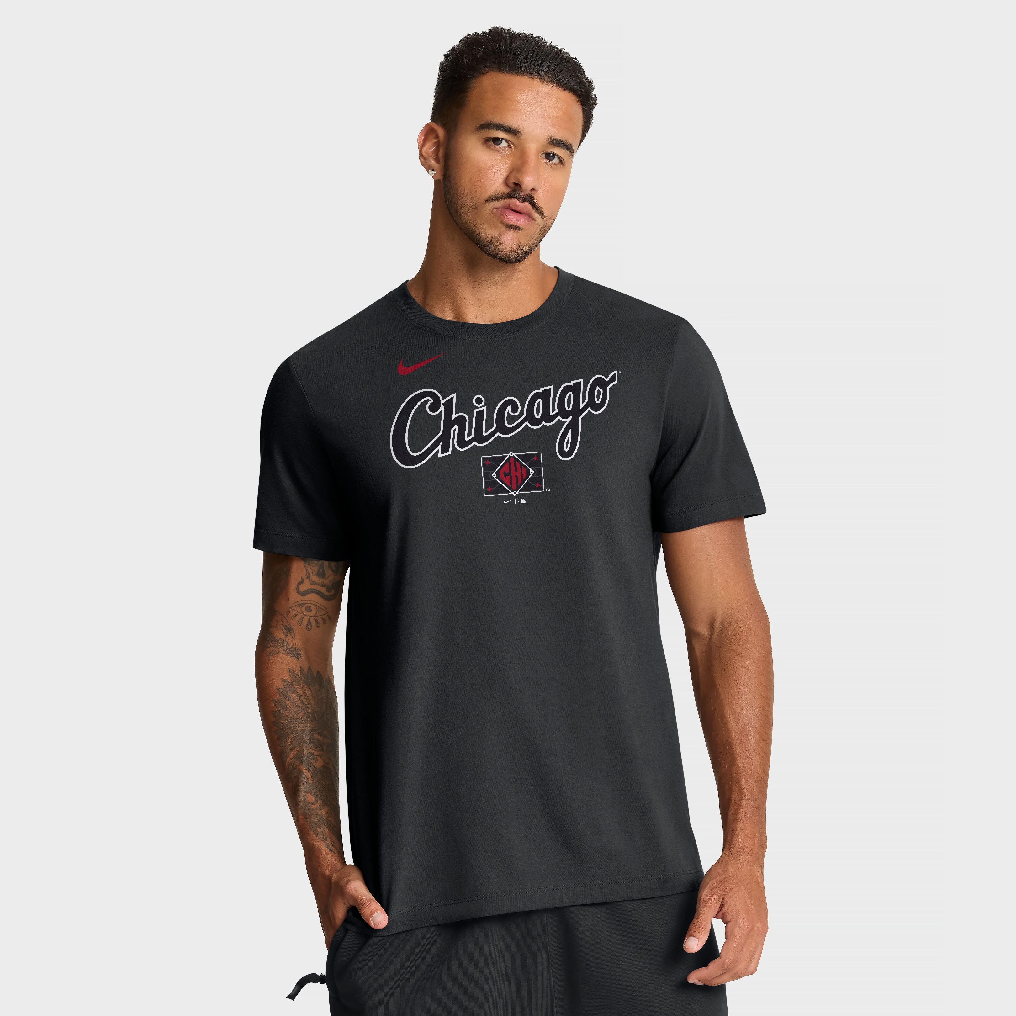 Men's Nike Black Chicago White Sox City Connect Wordmark T-Shirt