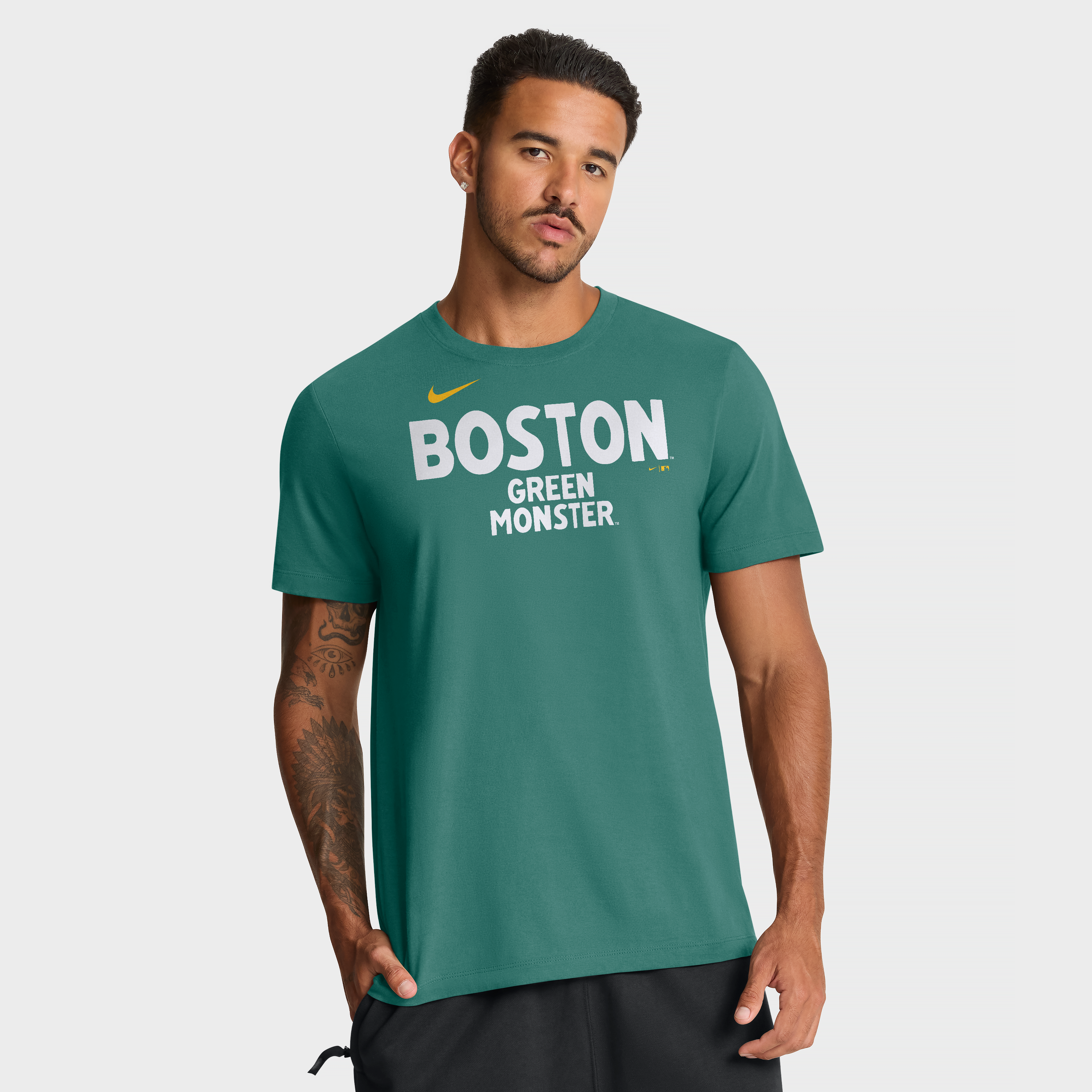 Men's Nike Green Boston Red Sox City Connect Wordmark T-Shirt