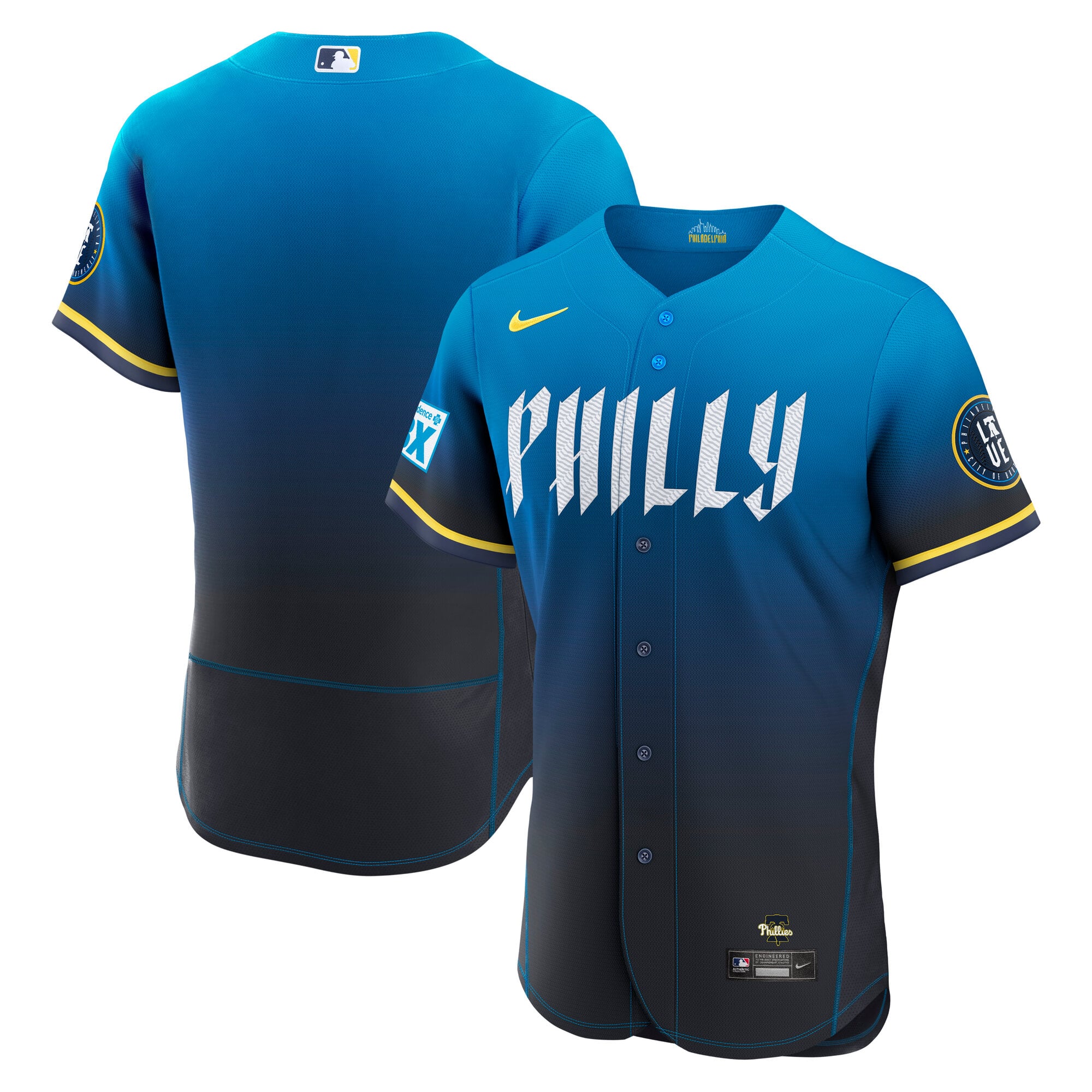 Men's Nike Navy Philadelphia Phillies City Connect Authentic Sponsor Patch Jersey
