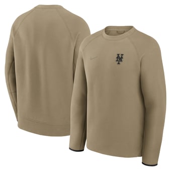 Men's Nike Olive New York Mets Tech Fleece Raglan Sweatshirt