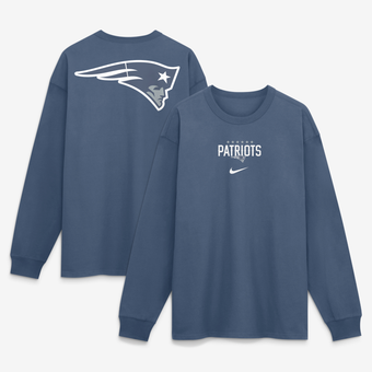 Men's Nike  Blue New England Patriots Rivalries Collection Max90 Long Sleeve T-Shirt