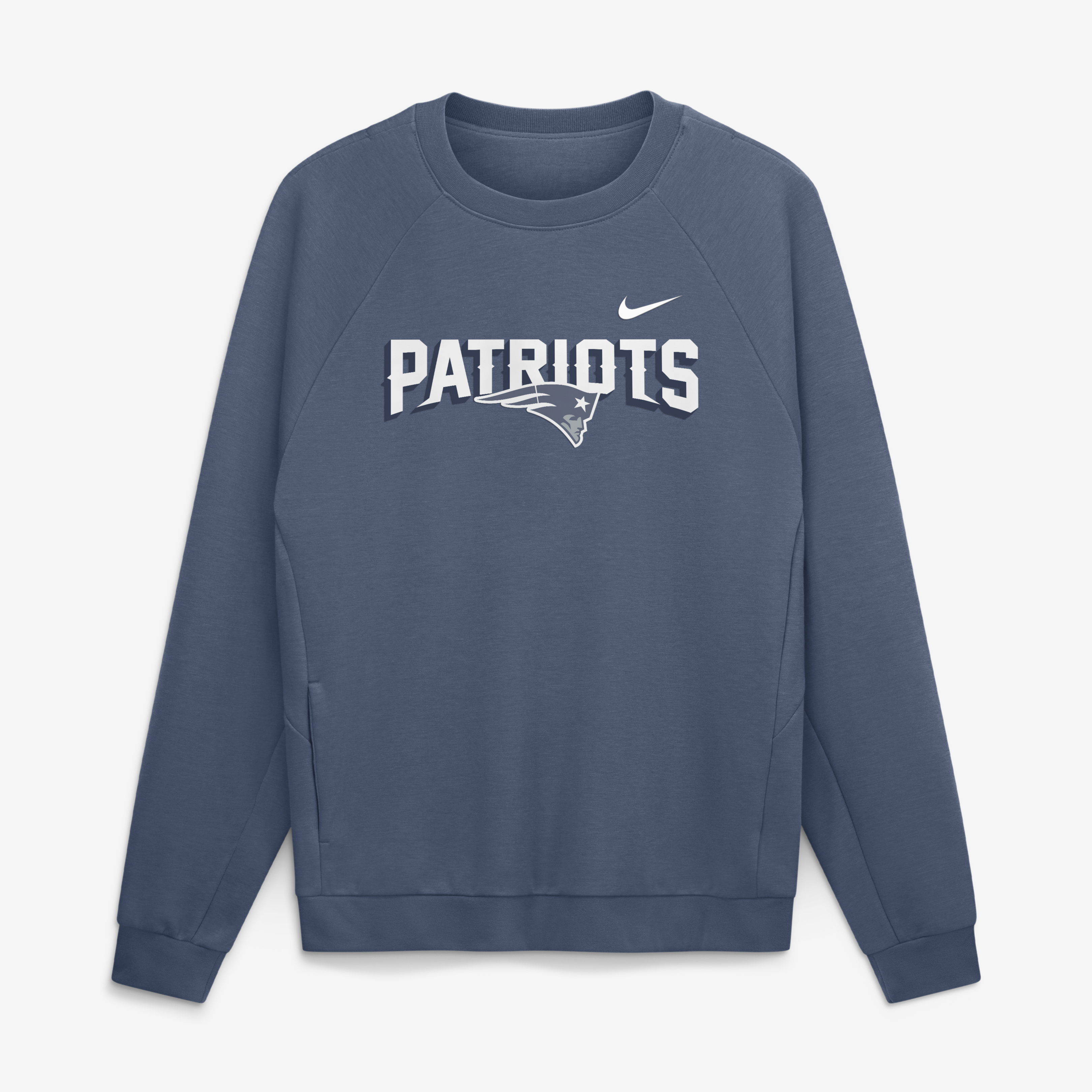 Men's Nike  Blue New England Patriots Rivalries Collection Dri-FIT Crew Sweatshirt