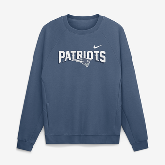 Men's Nike  Blue New England Patriots Rivalries Collection Dri-FIT Crew Sweatshirt