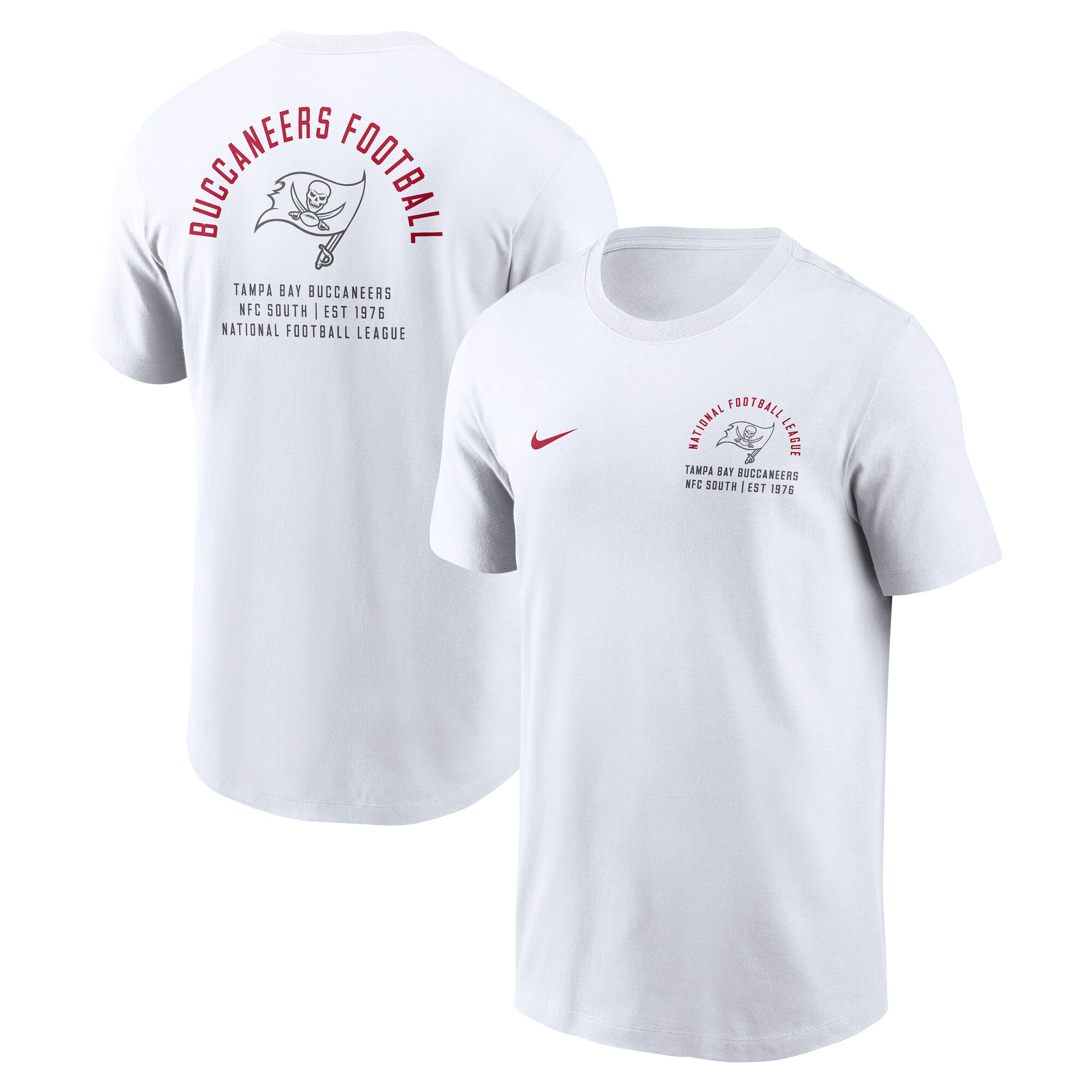 Men’s Nike White Tampa Bay Buccaneers Split Logo T-Shirt Men’s Nike White Tampa Bay Buccaneers Split Logo T-Shirt