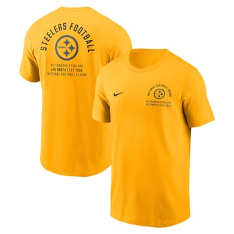 Men's Nike Gold Pittsburgh Steelers Split Logo T-Shirt