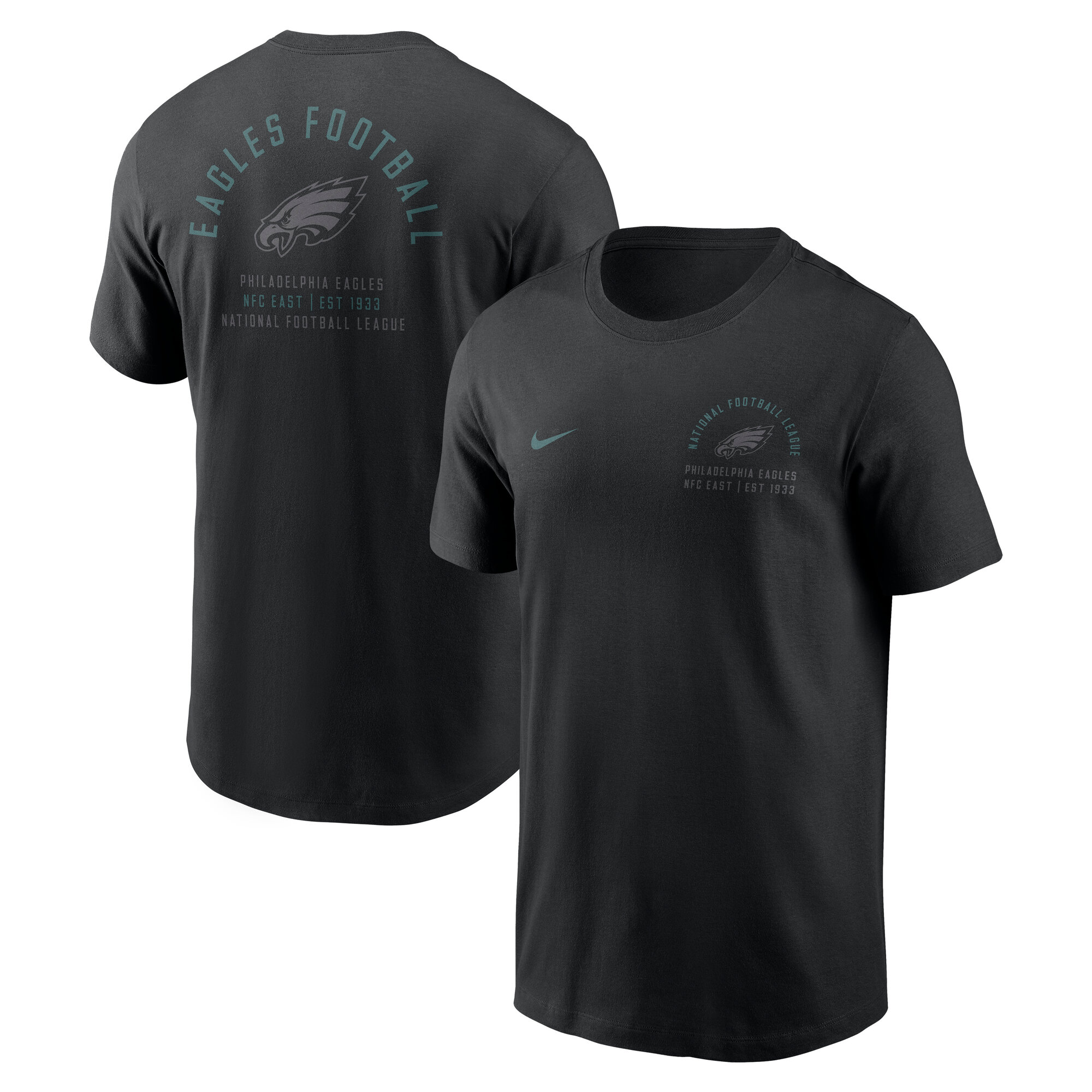 Men's Nike Black Philadelphia Eagles Split Logo T-Shirt