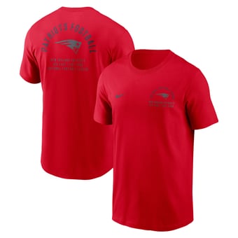 Men's Nike Red New England Patriots Split Logo T-Shirt