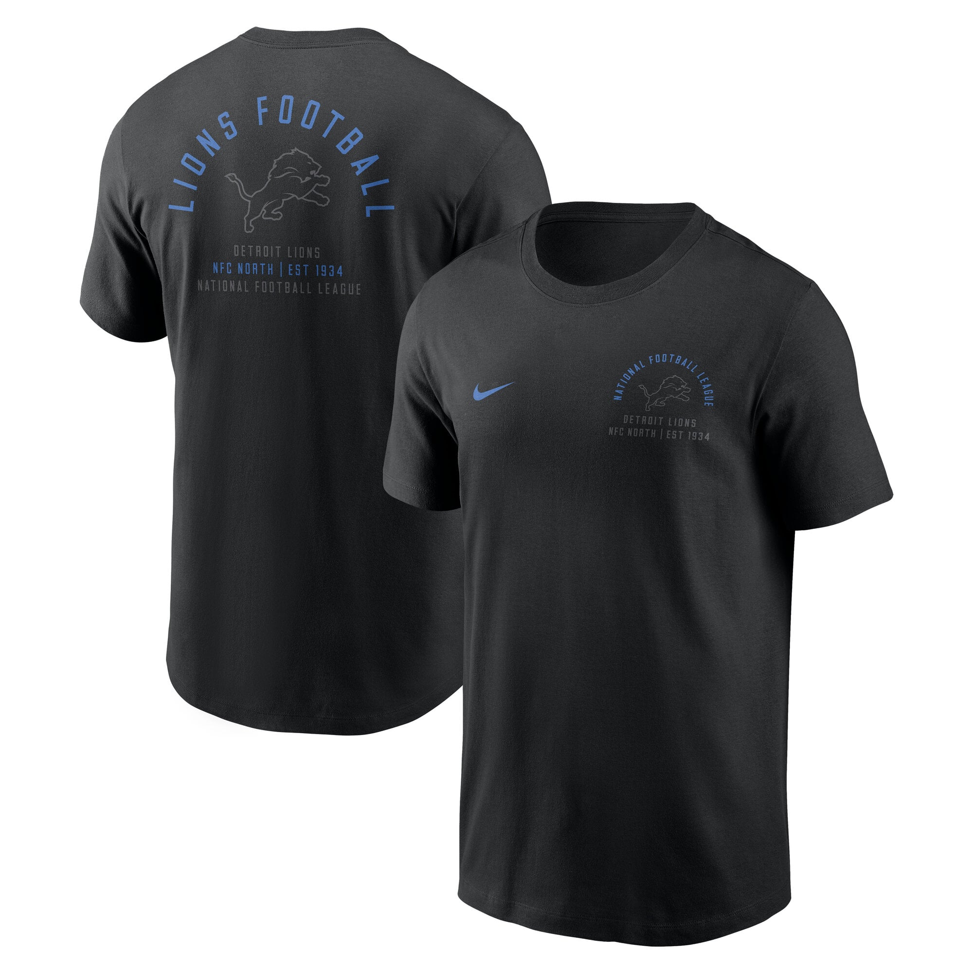 Men's Nike Black Detroit Lions Split Logo T-Shirt