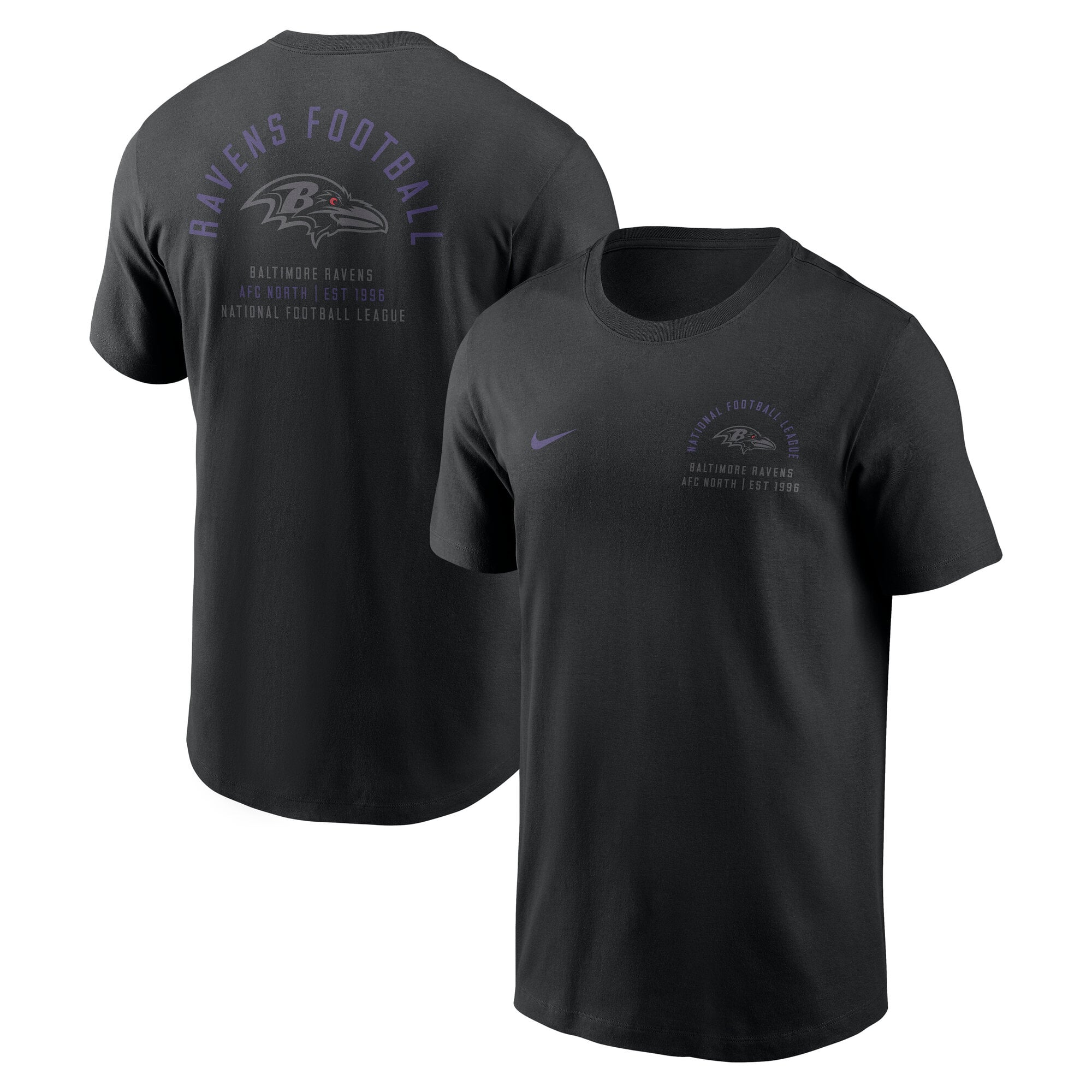 Men's Nike Black Baltimore Ravens Split Logo T-Shirt