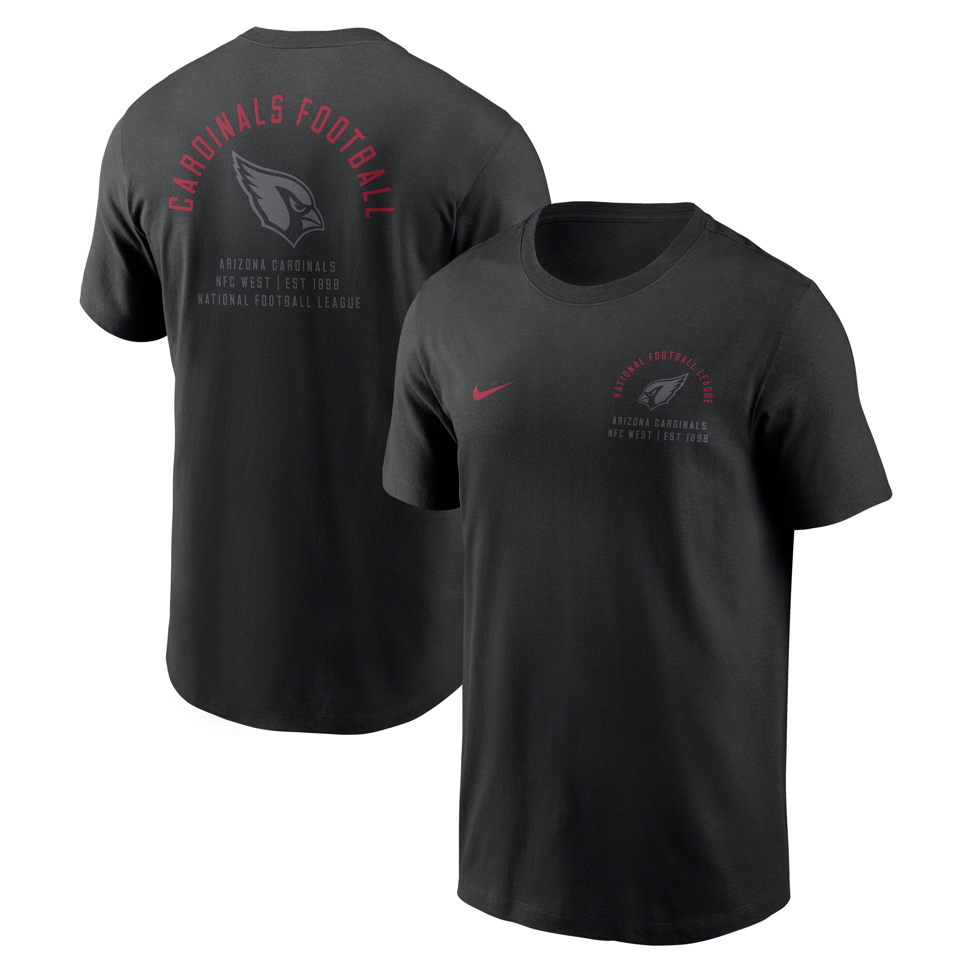 Men's Nike Black Arizona Cardinals Split Logo T-Shirt