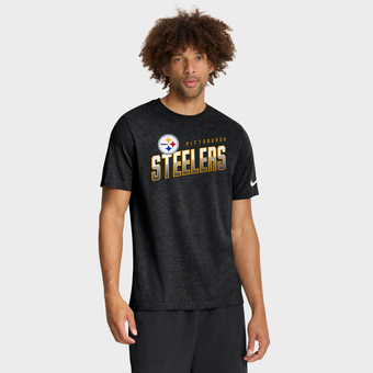 Men's Nike Heather Black Pittsburgh Steelers Believe The Game Tri-Blend T-Shirt