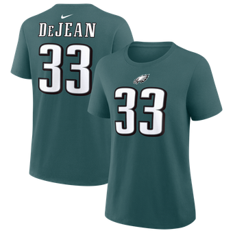 Women's Nike Cooper DeJean Midnight Green Philadelphia Eagles Name & Number T-Shirt