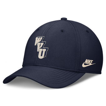 Men's Nike  Navy West Virginia Mountaineers Dri-FIT Vintage Rise Swooshflex Flex Hat