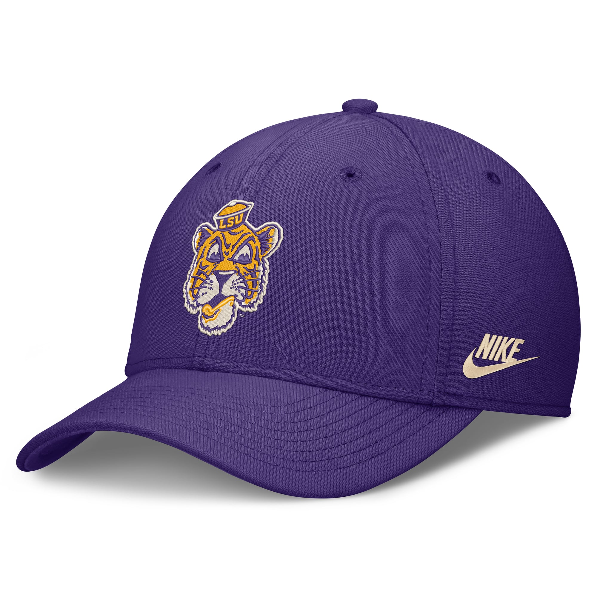 Men's Nike  Purple LSU Tigers Dri-FIT Vintage Rise Swooshflex Flex Hat