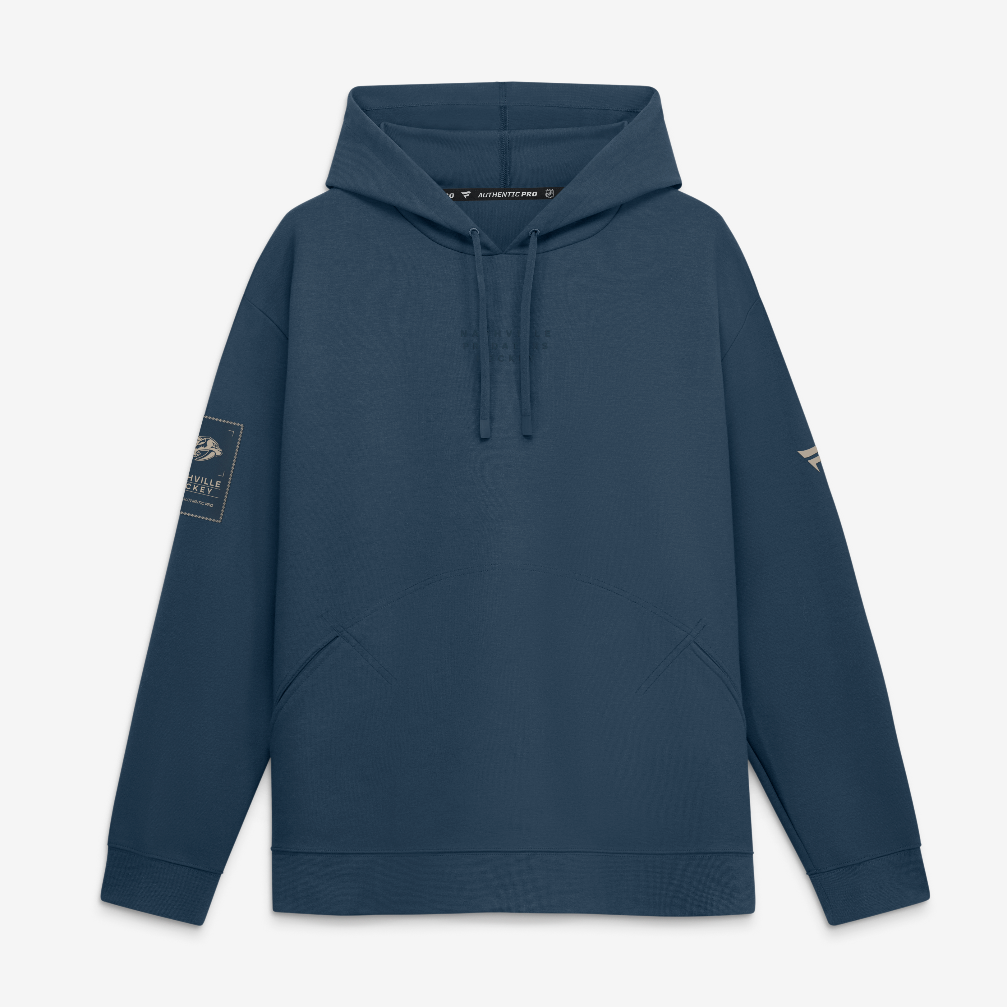 Men's Fanatics Navy Nashville Predators Authentic Pro Road Hoodie