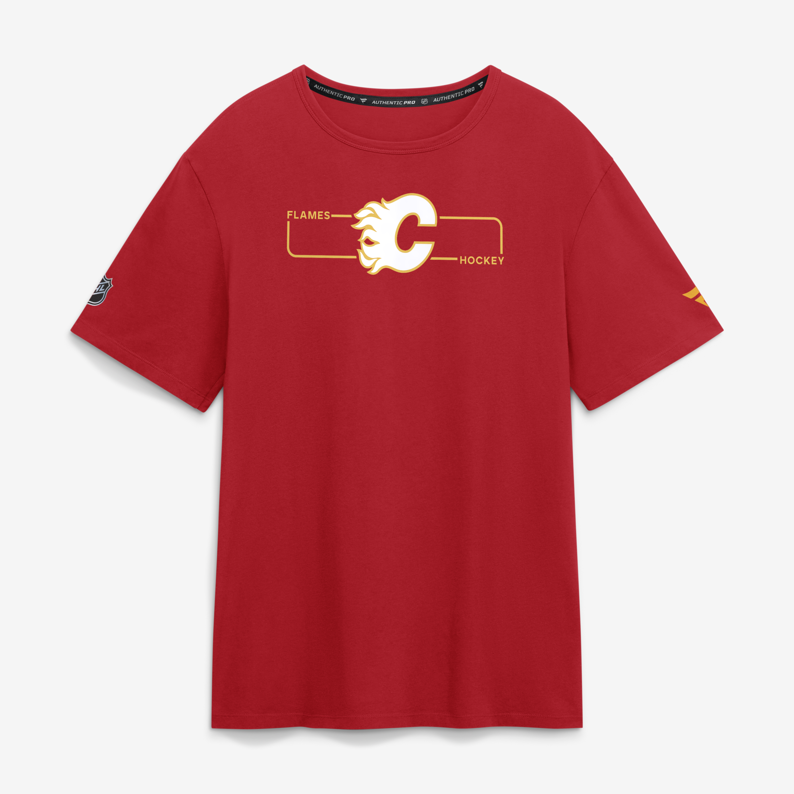 Men's Fanatics Red Calgary Flames Authentic Pro Primary Logo T-Shirt