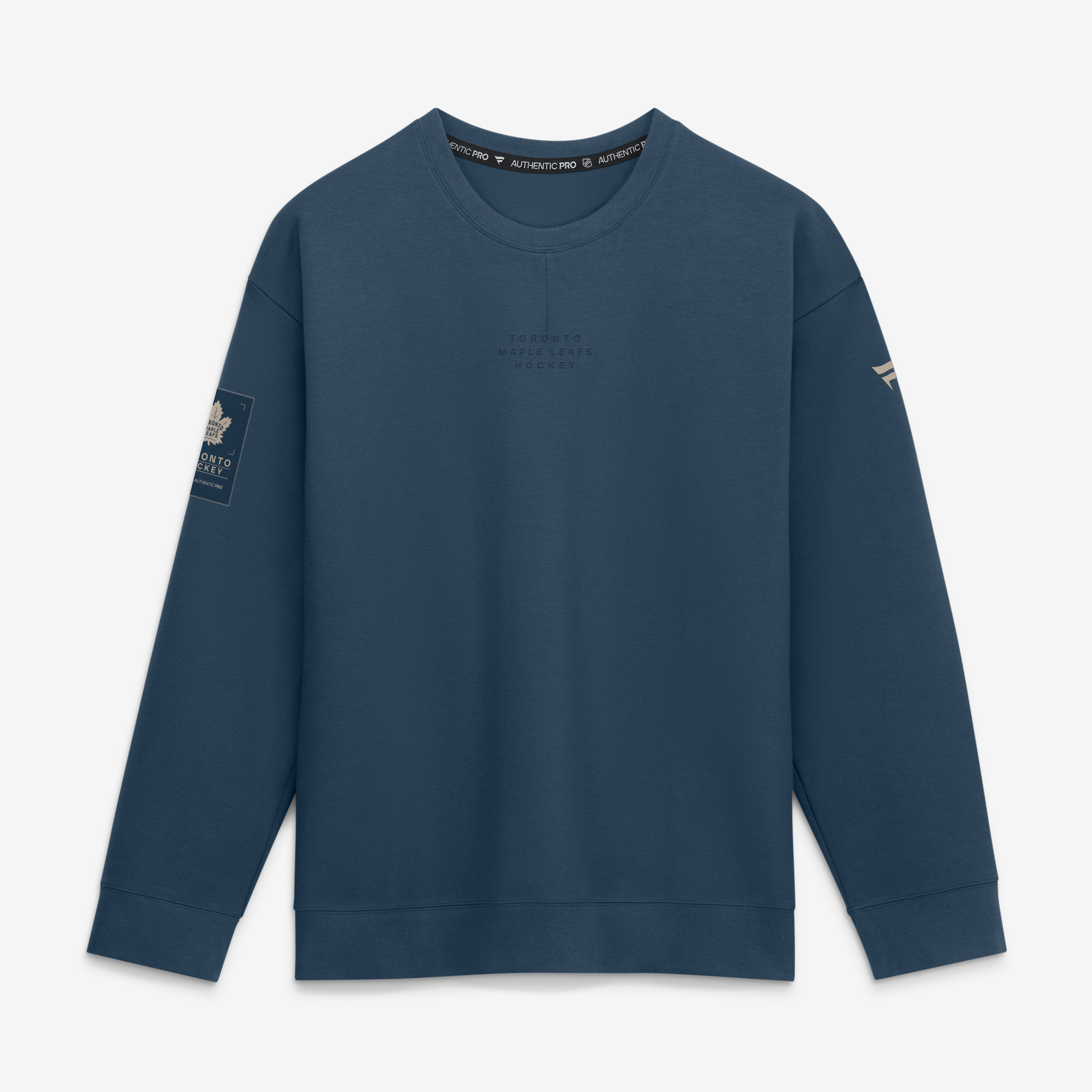 Men's Fanatics Navy Toronto Maple Leafs Authentic Pro Road Tri-Blend Sweatshirt