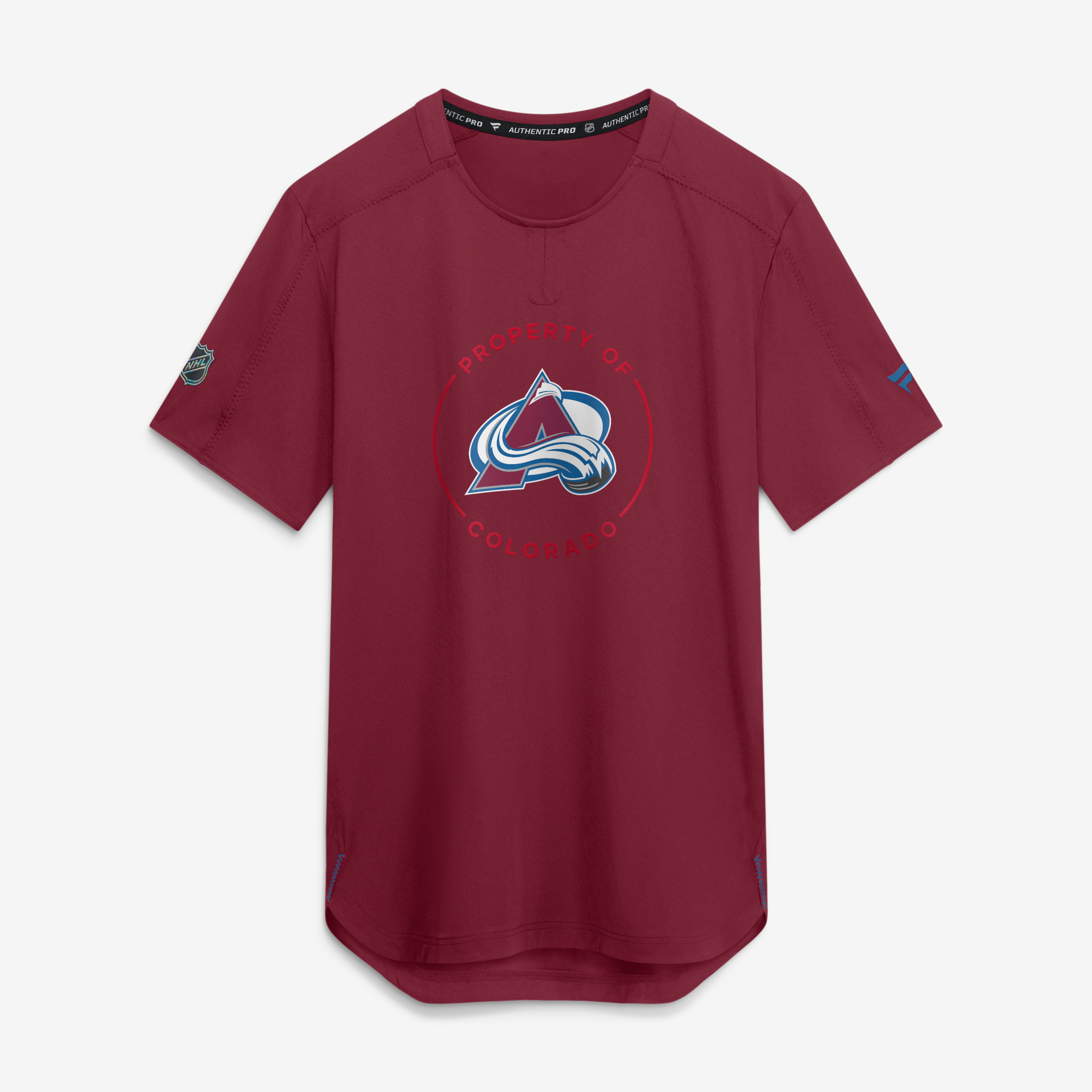 Men's Fanatics Burgundy Colorado Avalanche Authentic Pro Train Performance T-Shirt