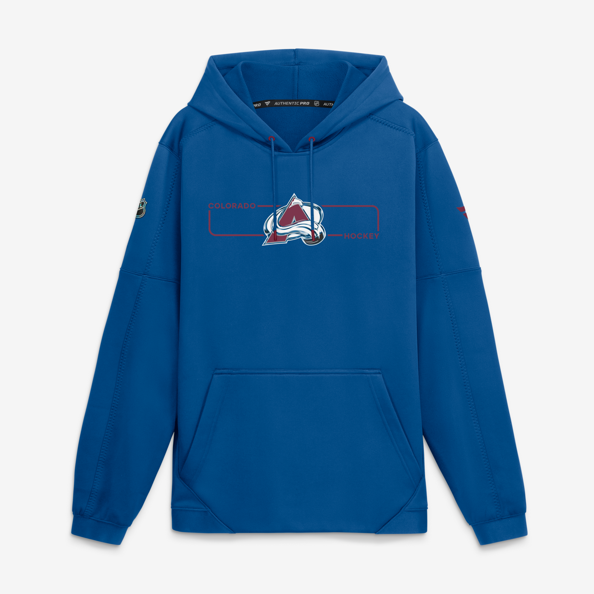 Men's Fanatics Blue Colorado Avalanche Authentic Pro Rink Fleece Pullover Hoodie