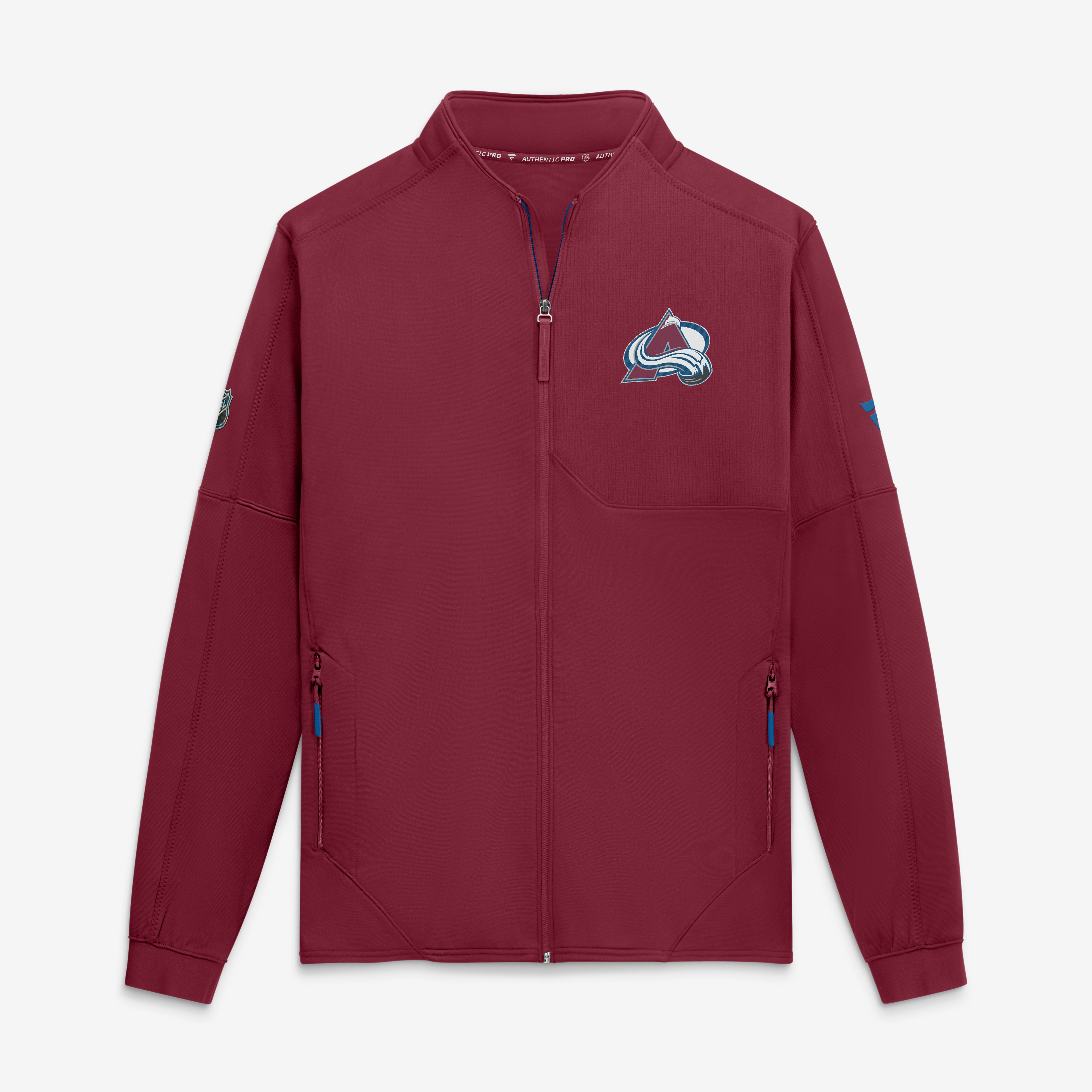 Men's Fanatics Burgundy Colorado Avalanche Authentic Pro Rink Fleece Full-Zip Jacket