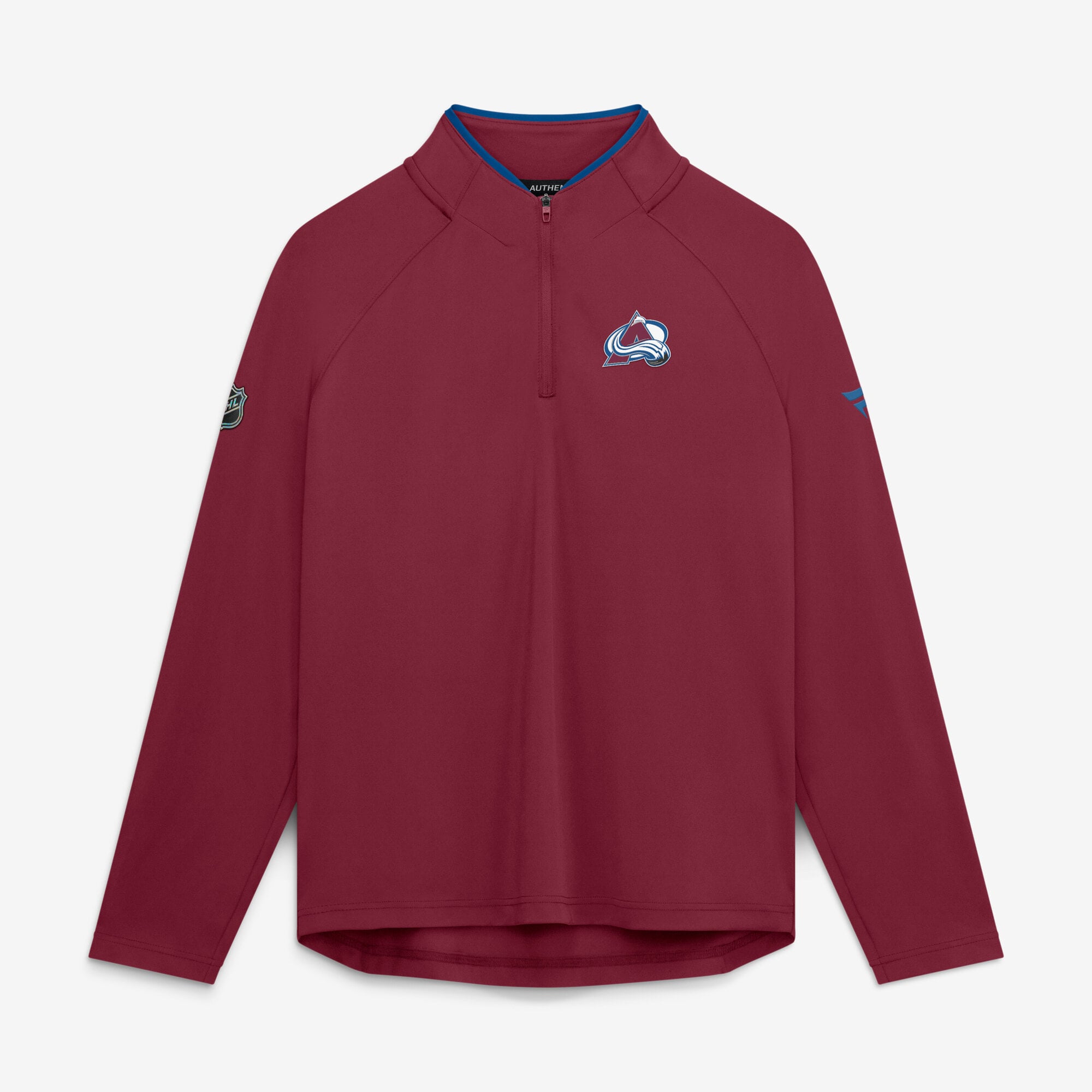 Women's Fanatics Burgundy Colorado Avalanche Authentic Pro Rink Raglan Quarter-Zip Pullover