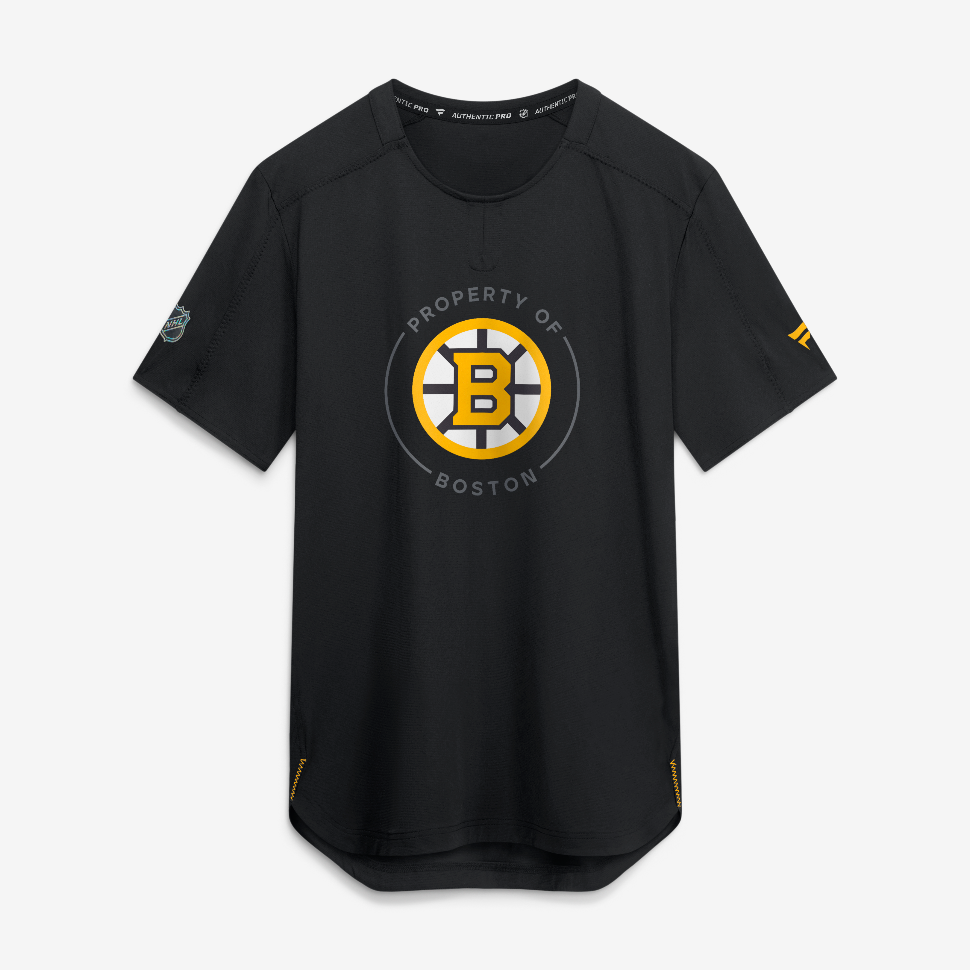 Men's Fanatics Black Boston Bruins Authentic Pro Train Performance T-Shirt