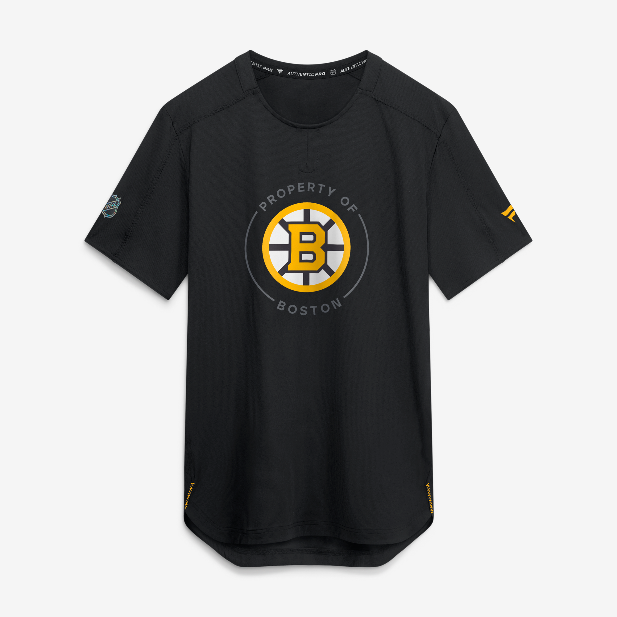 Men's Fanatics Black Boston Bruins Authentic Pro Train Performance T-Shirt