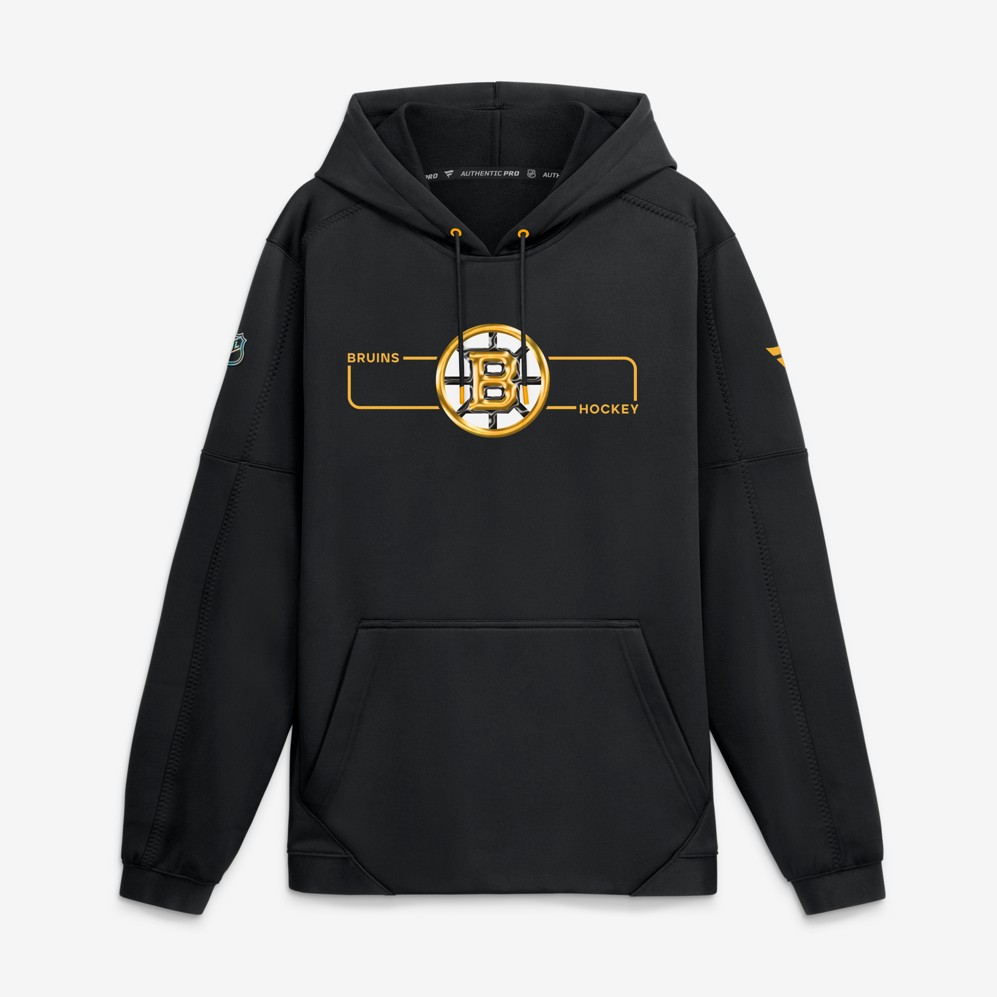 Men's Fanatics Black Boston Bruins Authentic Pro Rink Fleece Pullover Hoodie