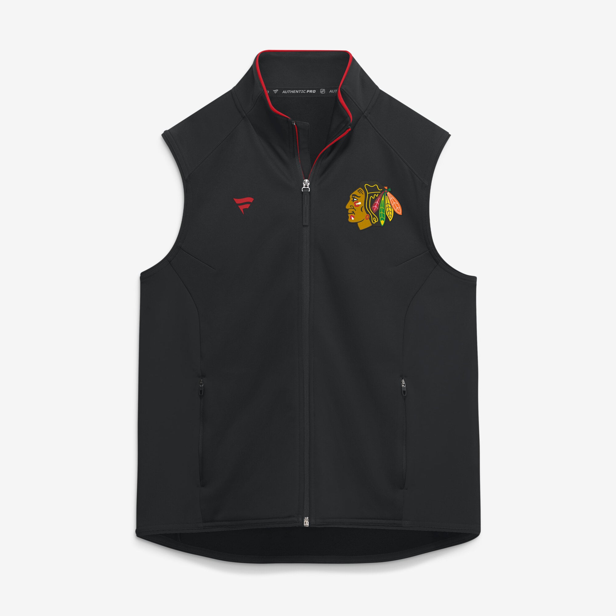 Men's Fanatics Black Chicago Blackhawks Authentic Pro Rink Vest
