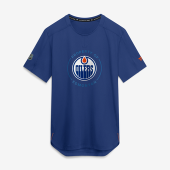 Men's Fanatics Royal Edmonton Oilers Authentic Pro Train Performance T-Shirt