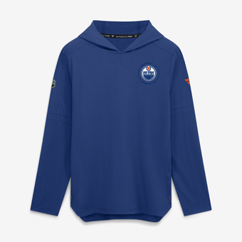 Men's Fanatics Royal Edmonton Oilers Authentic Pro Train Lightweight Hoodie