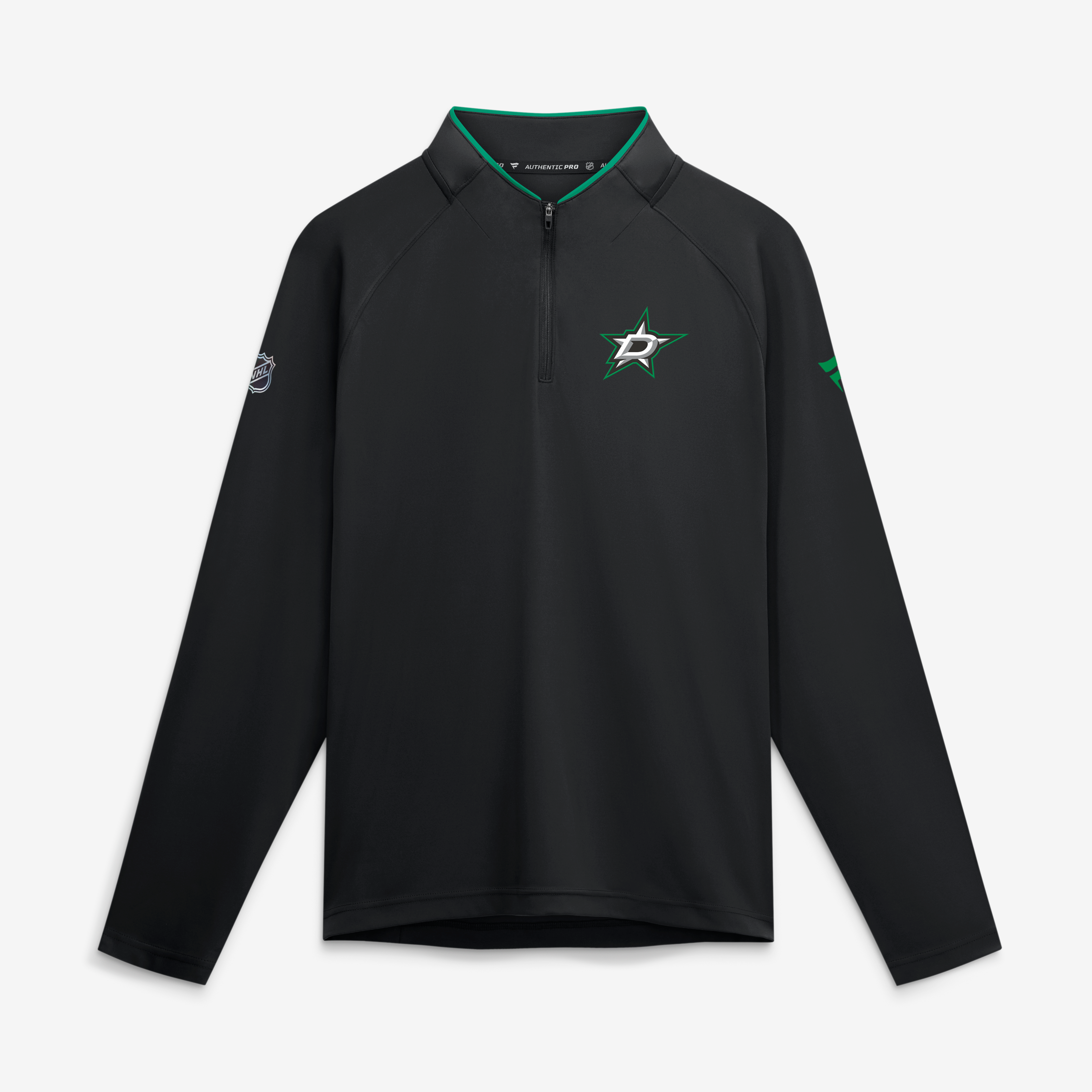 Men's Fanatics Black Dallas Stars Authentic Pro Rink Lightweight Quarter-Zip Pullover