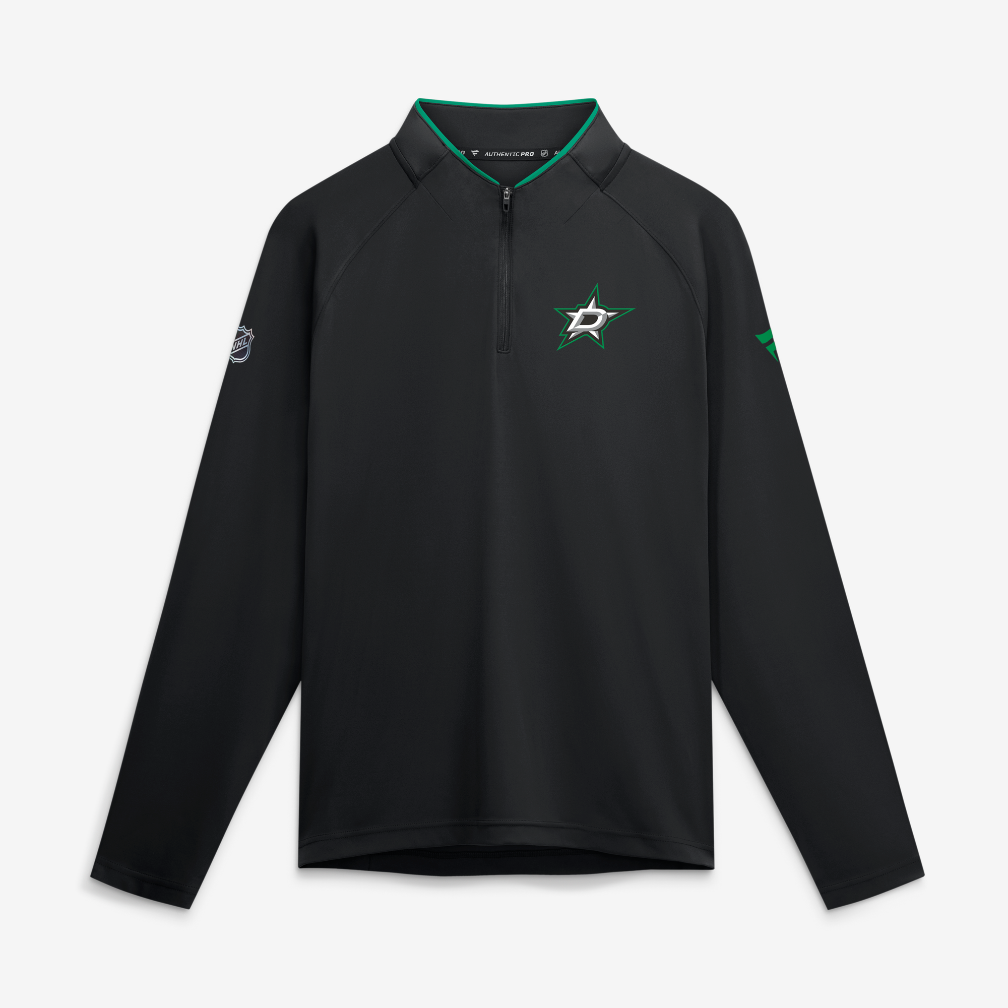 Men's Fanatics Black Dallas Stars Authentic Pro Rink Lightweight Quarter-Zip Pullover