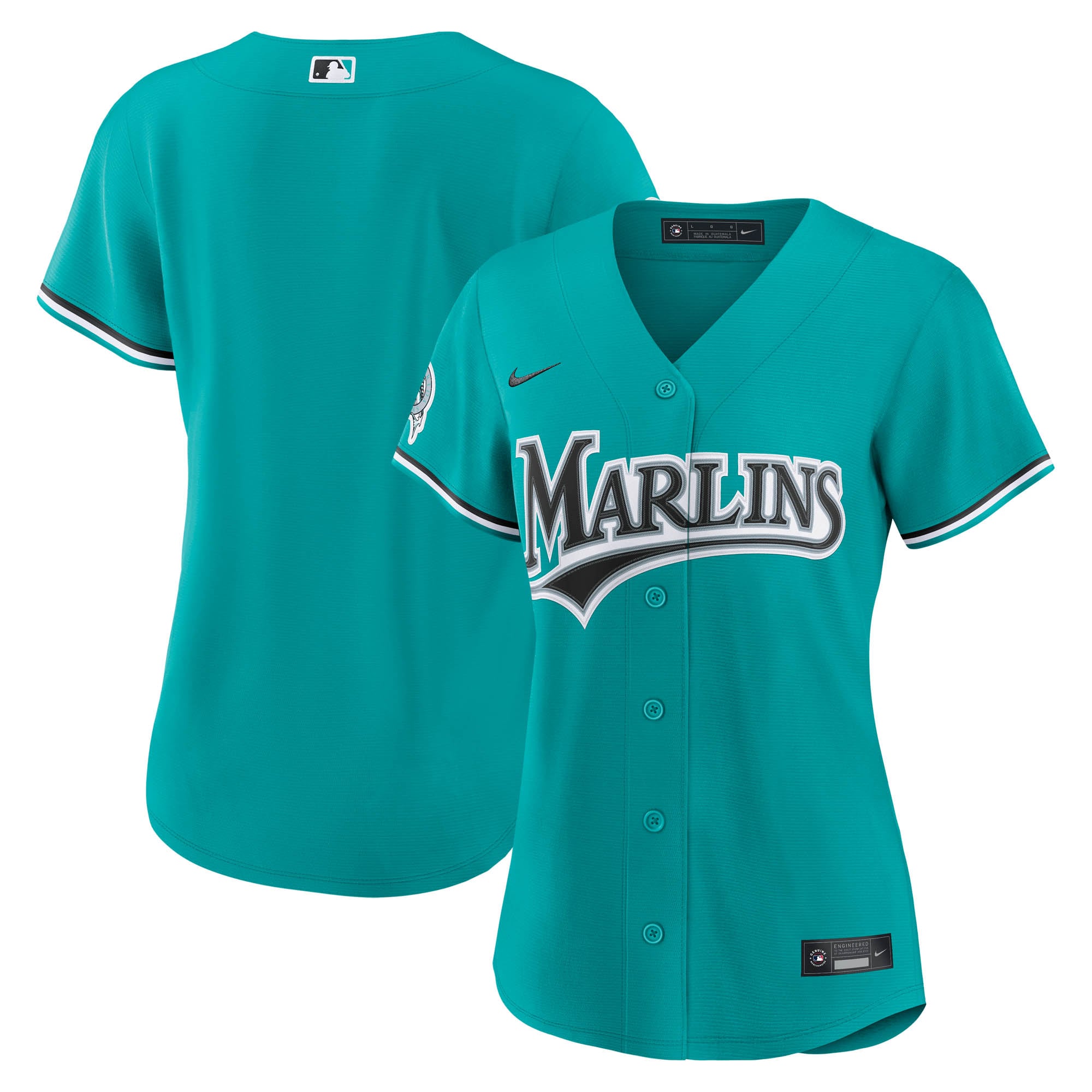 Women's Nike Teal Miami Marlins Alternate Stadium Jersey