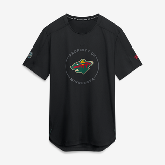 Men's Fanatics Black Minnesota Wild Authentic Pro Train Performance T-Shirt