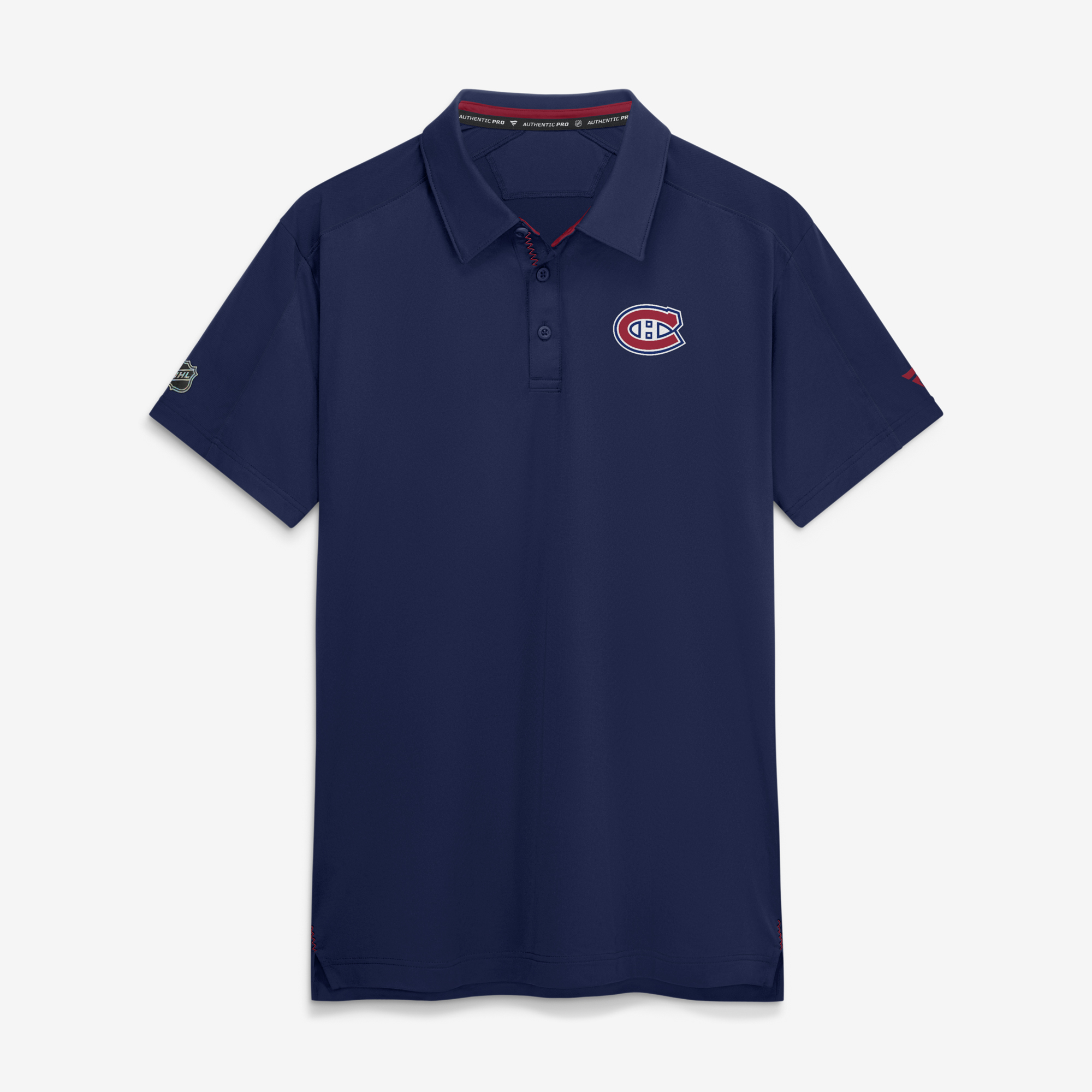Men's Fanatics Navy Montreal Canadiens Authentic Pro Rink Polo