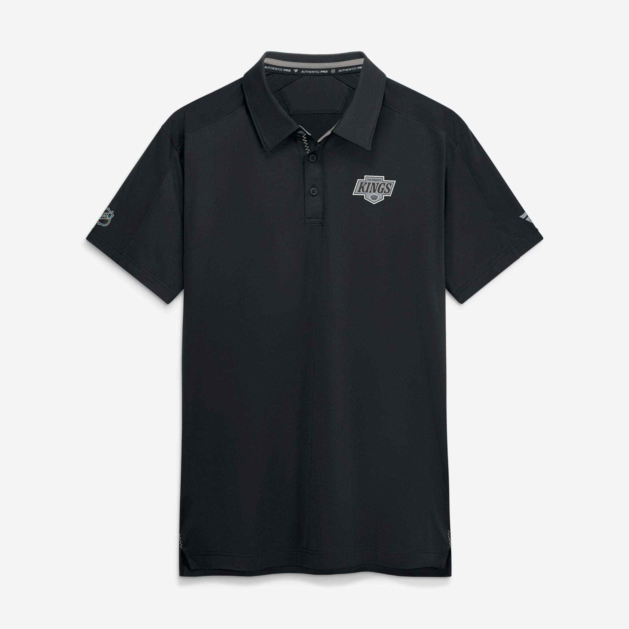 Men's Fanatics Black Los Angeles Kings Authentic Pro Rink Polo