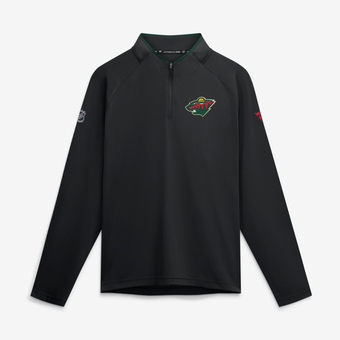 Men's Fanatics Black Minnesota Wild Authentic Pro Rink Lightweight Quarter-Zip Pullover