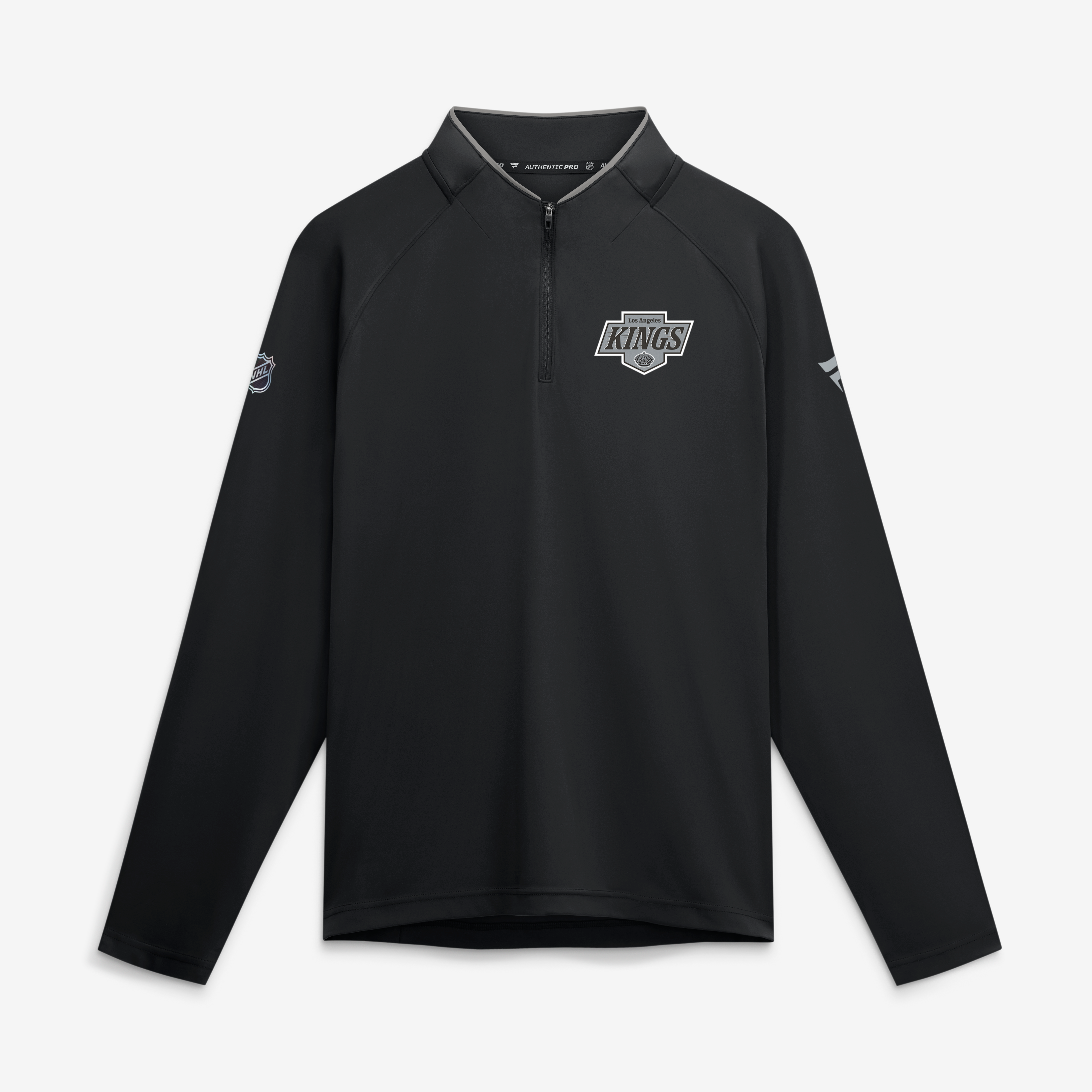 Men's Fanatics Black Los Angeles Kings Authentic Pro Rink Lightweight Quarter-Zip Pullover