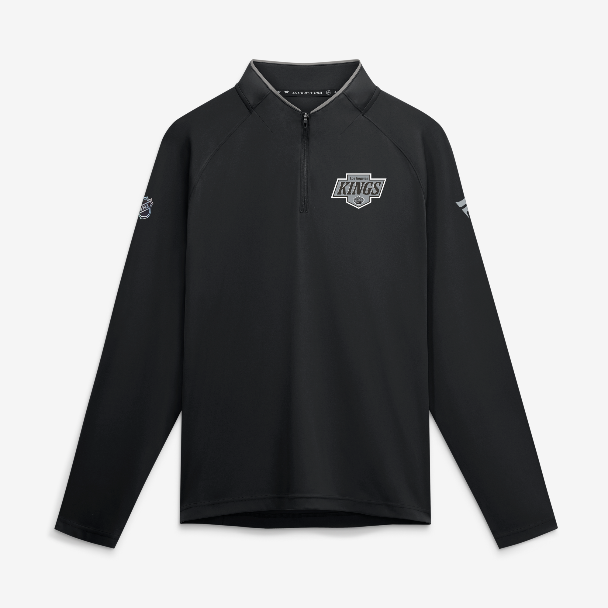 Men's Fanatics Black Los Angeles Kings Authentic Pro Rink Lightweight Quarter-Zip Pullover