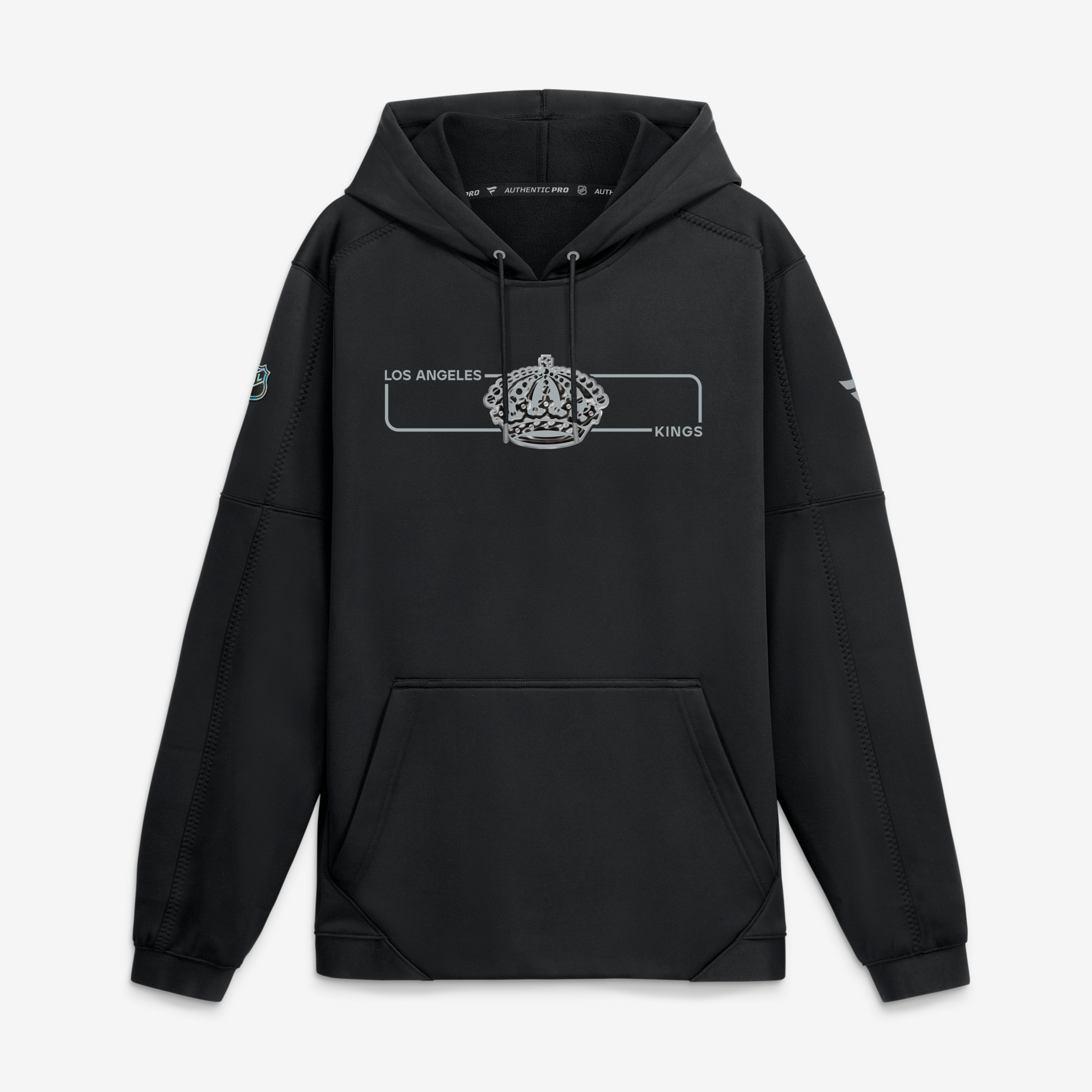 Men's Fanatics Black Los Angeles Kings Authentic Pro Rink Fleece Pullover Hoodie