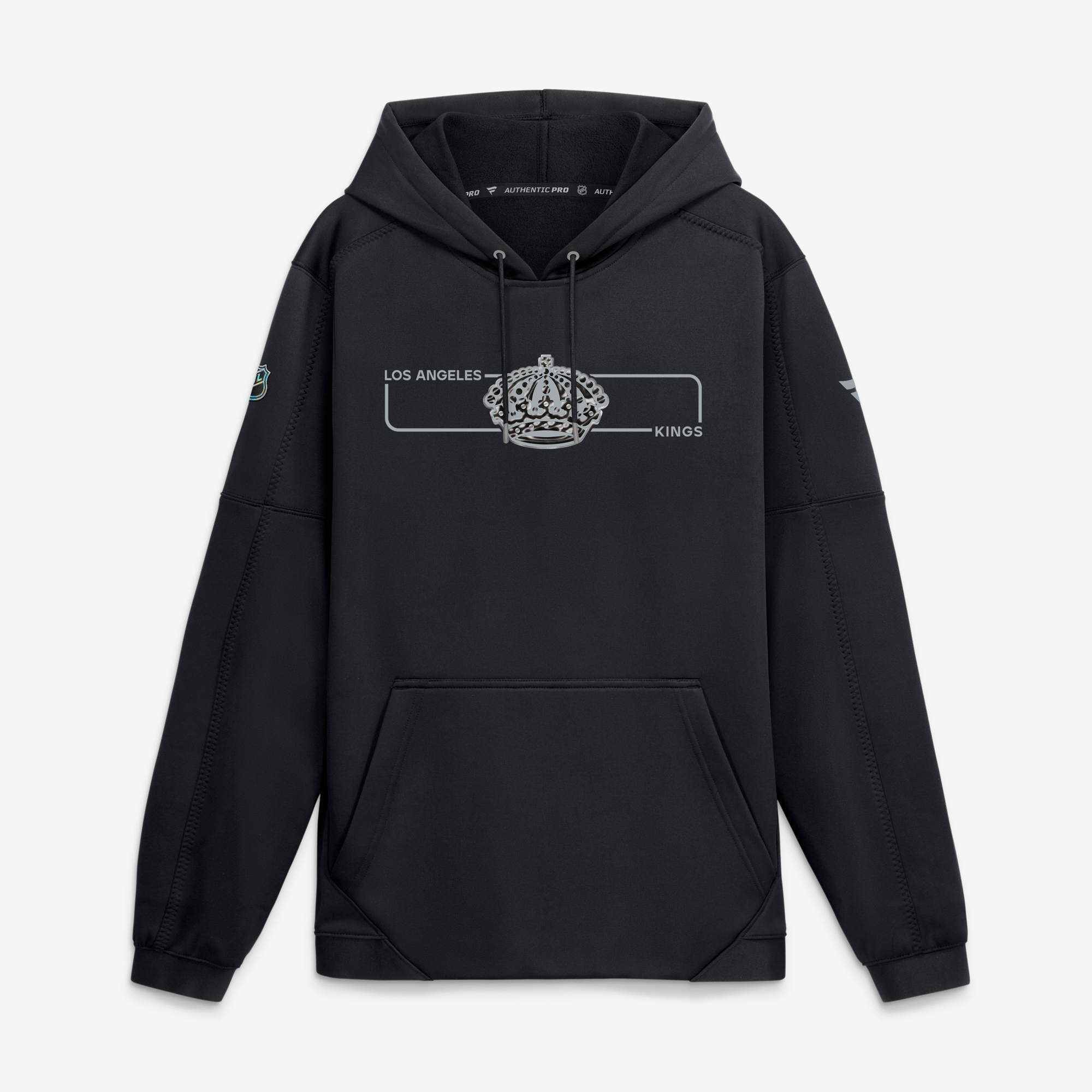 Men's Fanatics Black Los Angeles Kings Authentic Pro Rink Fleece Pullover Hoodie